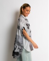 Πουκάμισο oversized με print ''Girls'' Πουκάμισο oversized με print ''Girls''