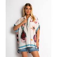 Πουκάμισο oversized με print J'adore