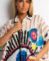 Πουκάμισο oversized με print Colorful Eye