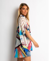 Πουκάμισο oversized με print Colorful Eye