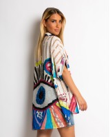 Πουκάμισο oversized με print Colorful Eye