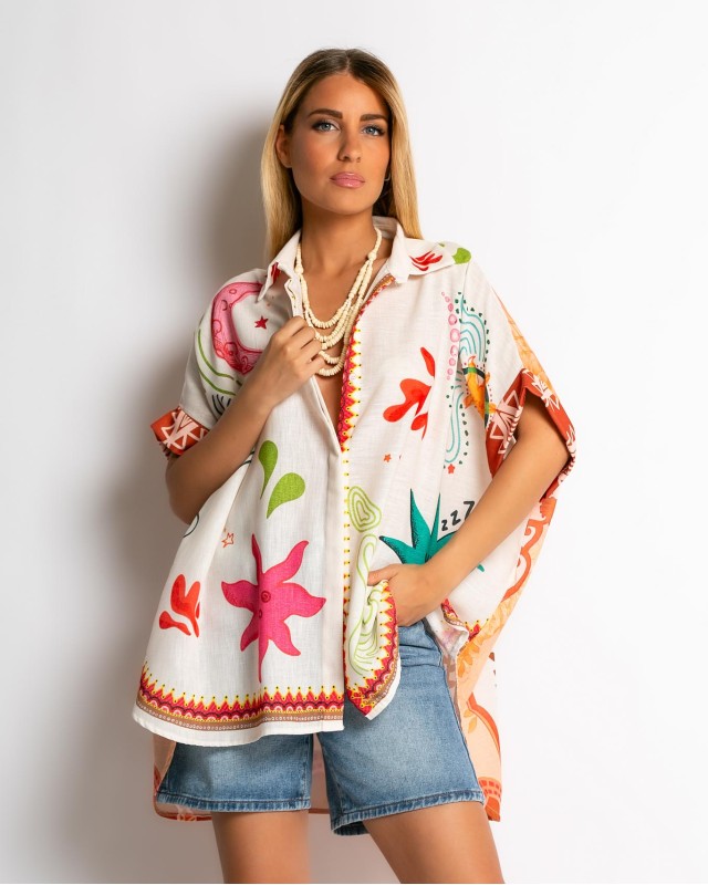 Πουκάμισο oversized με print Starfish