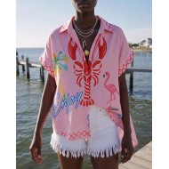Πουκάμισο oversized με print lobster