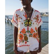 Πουκάμισο oversized με print Flower