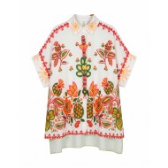 Πουκάμισο oversized με print Flower
