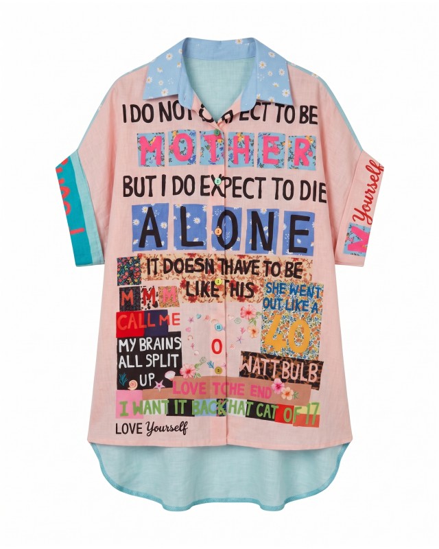 Πουκάμισο oversized με print Alone