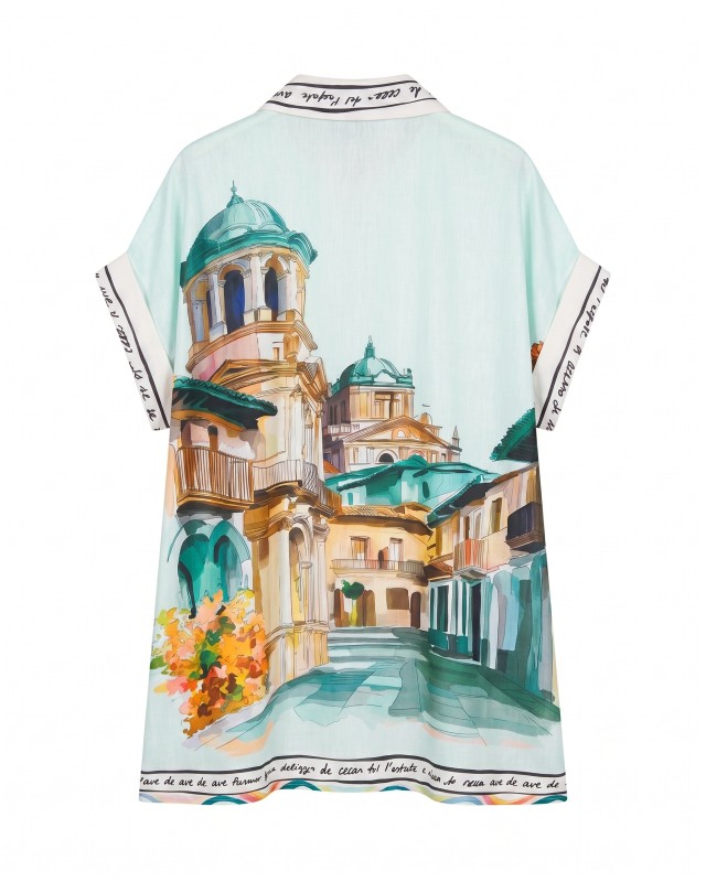 Πουκάμισο oversized με print City