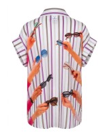 Πουκάμισο oversized με print colourful sunglasses