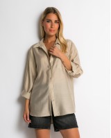 Πουκάμισο μακρύ με στρογγυλεμένο τελείωμα πούρο