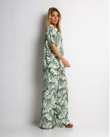 Σετ με leaf print πουκάμισο & παντελόνι χακί Σετ με leaf print πουκάμισο & παντελόνι χακί
