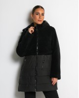 Μπουφάν πολυμορφικό με φερμουάρ και αποσπώμενο κάτω μέρος μαύρο