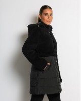 Μπουφάν πολυμορφικό με φερμουάρ και αποσπώμενο κάτω μέρος μαύρο