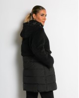 Μπουφάν πολυμορφικό με φερμουάρ και αποσπώμενο κάτω μέρος μαύρο