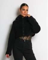 Μπουφάν πολυμορφικό με φερμουάρ και αποσπώμενο κάτω μέρος μαύρο