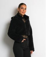 Μπουφάν πολυμορφικό με φερμουάρ και αποσπώμενο κάτω μέρος μαύρο