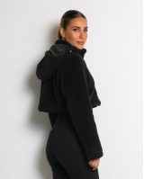 Μπουφάν πολυμορφικό με φερμουάρ και αποσπώμενο κάτω μέρος μαύρο