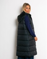 Μπουφάν αμάνικο μακρύ με αποσπώμενη κουκούλα navy