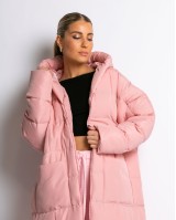 Μπουφαν oversized ροζ