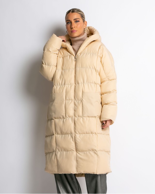 Μπουφαν oversized μπεζ