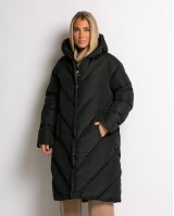 Μπουφάν μακρύ καπιτονέ μαύρο