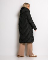 Μπουφάν μακρύ καπιτονέ μαύρο
