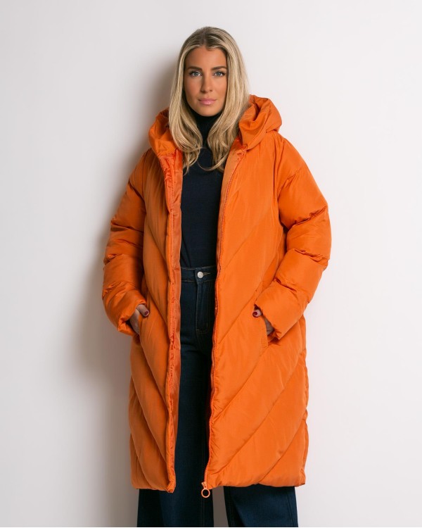 Μπουφάν μακρύ καπιτονέ μαύρο