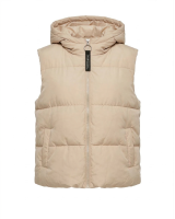 Αμάνικο μπουφάν puffer μπεζ