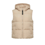 Αμάνικο μπουφάν puffer μπεζ