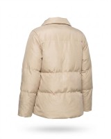 Μπουφάν puffer με τσέπες μπεζ