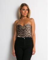 Κορμάκι ψηλόμεσο με μεταλλική αγκράφα λεοπάρ