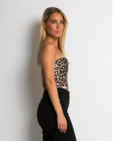 Κορμάκι ψηλόμεσο με μεταλλική αγκράφα λεοπάρ