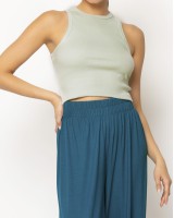 Crop top rip Χακί Ανοιχτό