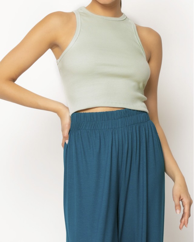 Crop top rip Χακί Ανοιχτό