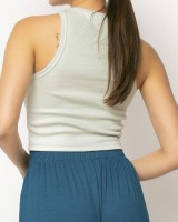 Crop top rip Χακί Ανοιχτό
