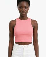 Crop top rip κοραλί
