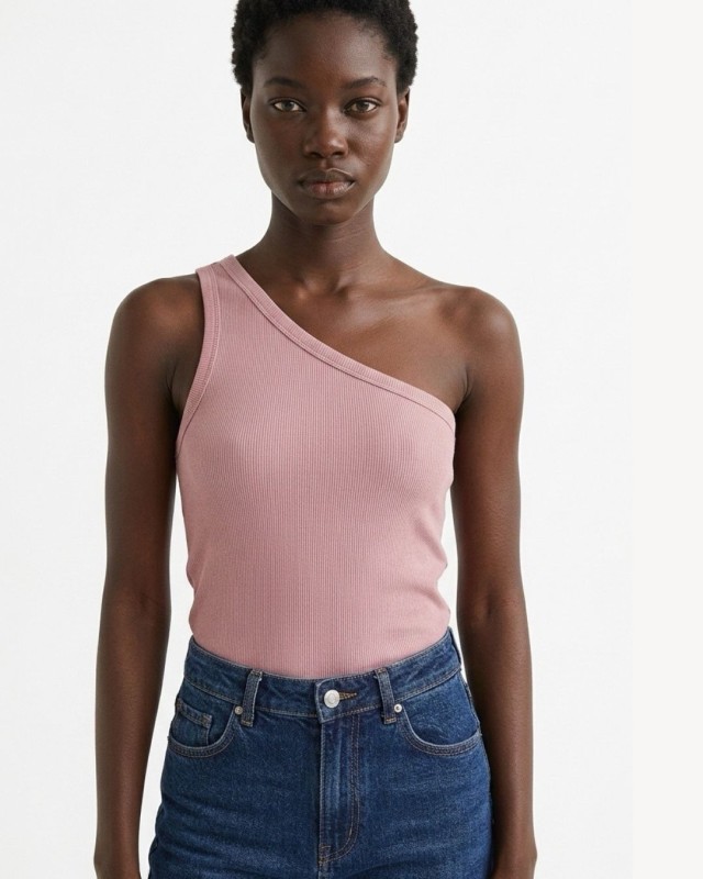 Μπλούζα ριπ με έναν ώμο σάπιο μήλο