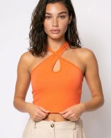 Μπλούζα Top viscose χιαστή κοραλί