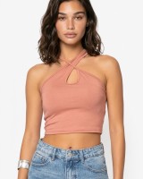 Μπλούζα Top viscose χιαστή σομόν