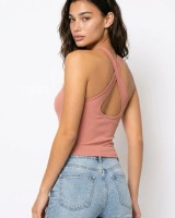 Μπλούζα Top viscose χιαστή σομόν
