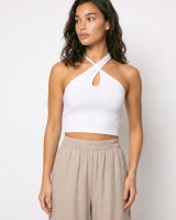 Μπλούζα Top viscose χιαστή Λευκό