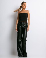 Μπλούζα crop top στράπλες κοντό Μαύρο Μπλούζα crop top στράπλες κοντό Μαύρο