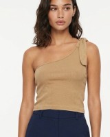 Crop top με εναν ώμο ταμπά