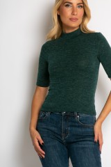 Μπλούζα χαμηλό ζιβάγκο κυπαρισσί