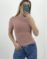 Μπλούζα χαμηλό ζιβάγκο ροζ