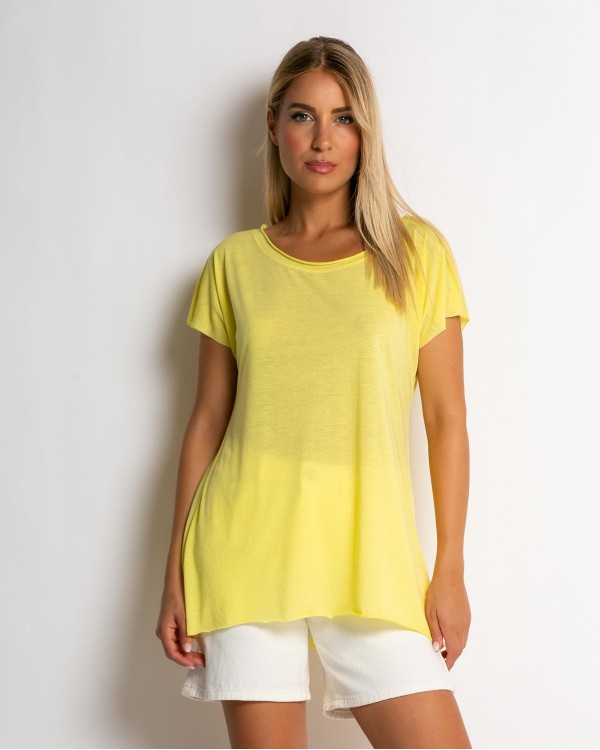 Μπλούζα κοντομάνικη κίτρινη