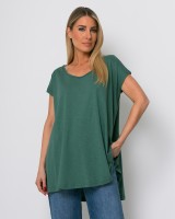 Μπλούζα κοντομάνικη φαρδιά βεραμάν