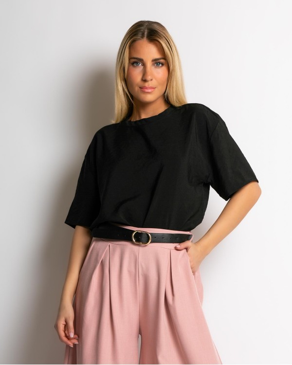 Μπλούζα κοντομάνικη μαύρο