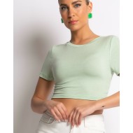 Μπλούζα crop top Κοντομάνικη βεραμαν