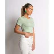 Μπλούζα crop top Κοντομάνικη βεραμαν