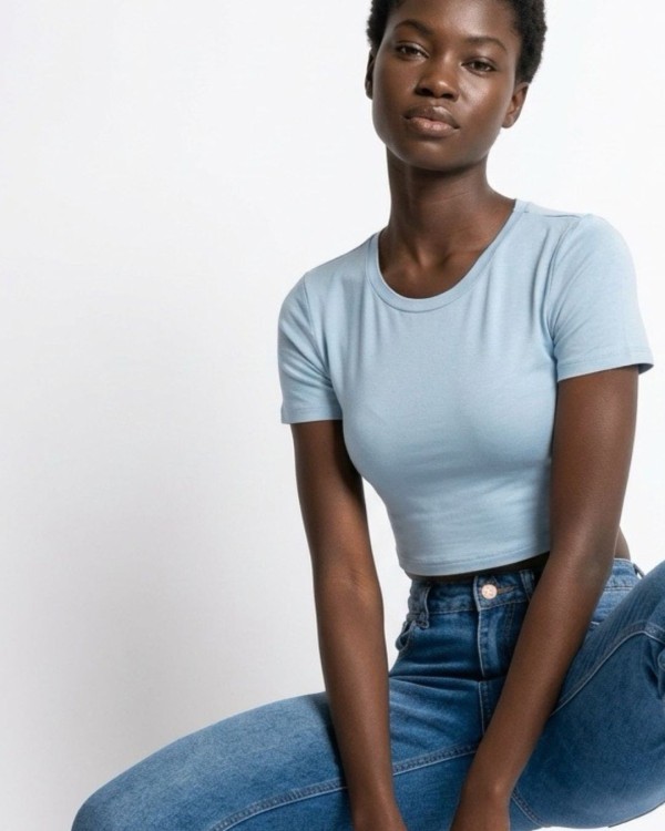 Μπλούζα crop top Κοντομάνικη βεραμαν
